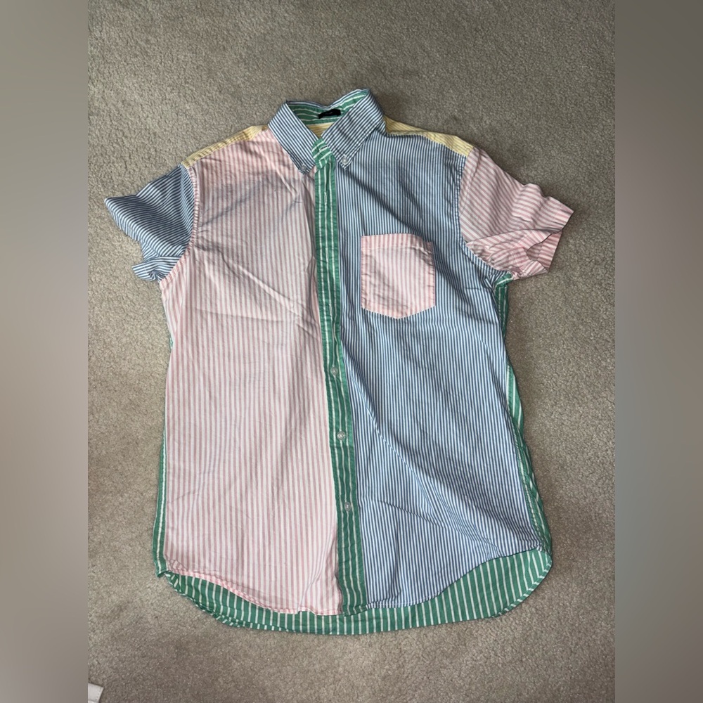 J. Crew Pastel Striped Button Down Shirt